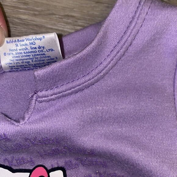 Build A Bear Hello Kitty Shirt - Purple Rare HTF 2006 & Purple Capris - Picture 5 of 5